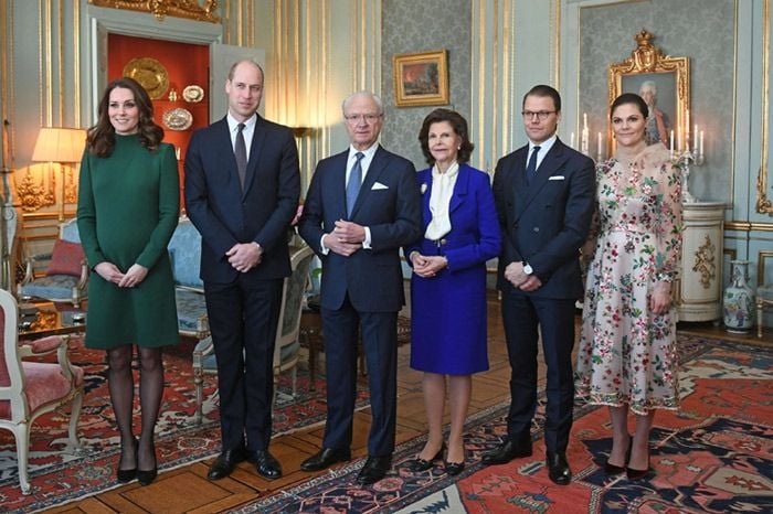 Duques de Cambridge, princesa Victoria, príncipe Daniel, reyes de Suecia