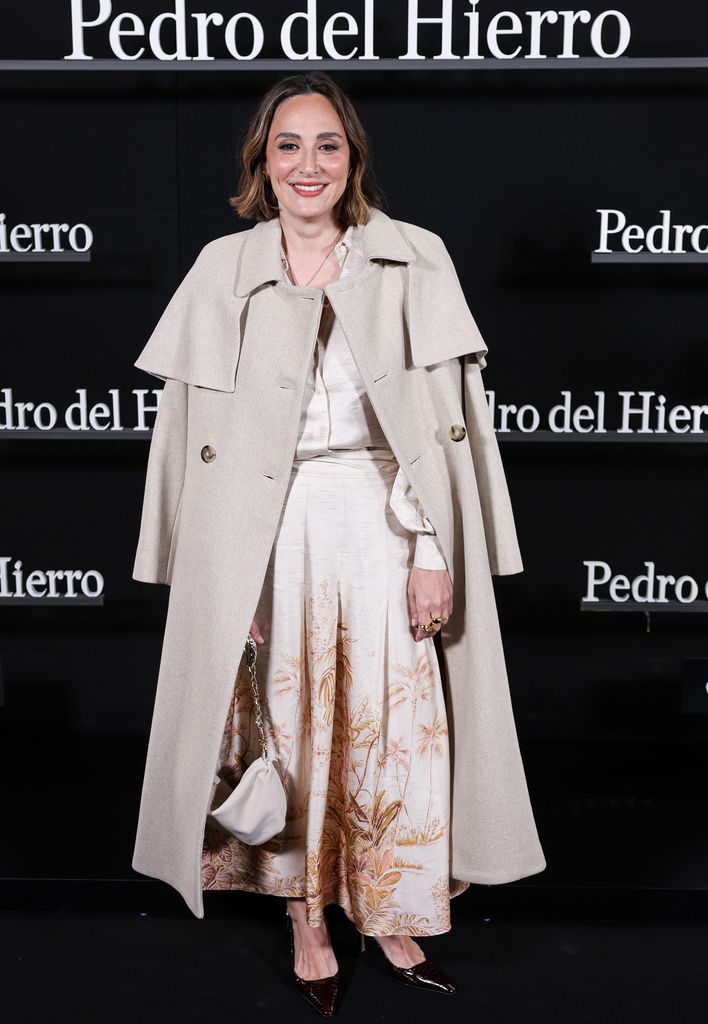 Tamara Falcó en el desfile de Pedro del Hierro en la Madrid Fashion Week