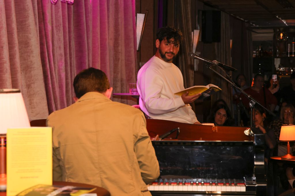 Actors Victor Elias and Fran Perea during book premiere Yo sostenido in Madrid on Monday, 9 December 2024.