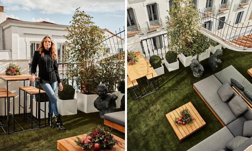 
Sara disfruta de la terraza de su casa, uno de sus rincones predilectos.
