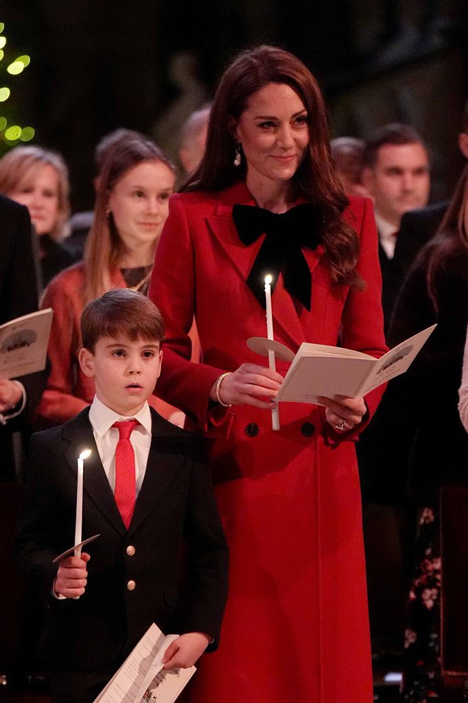 La princesa Kate junto al príncipe Louis, el menor de sus hijos.