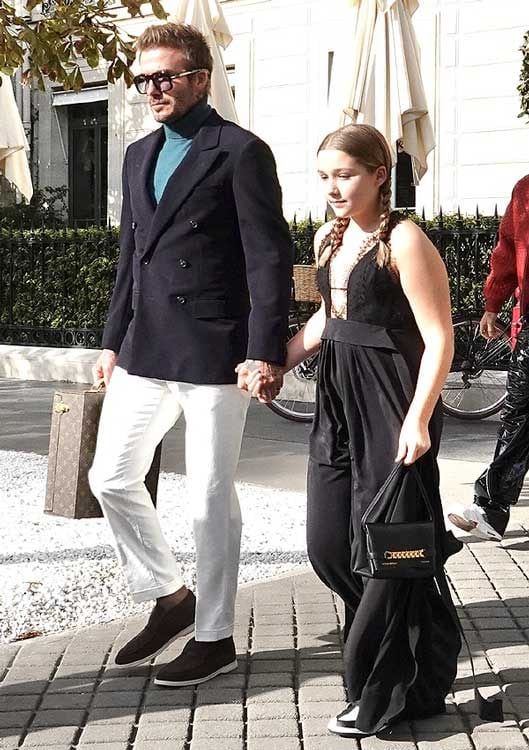 David Beckham y su hija Harper 