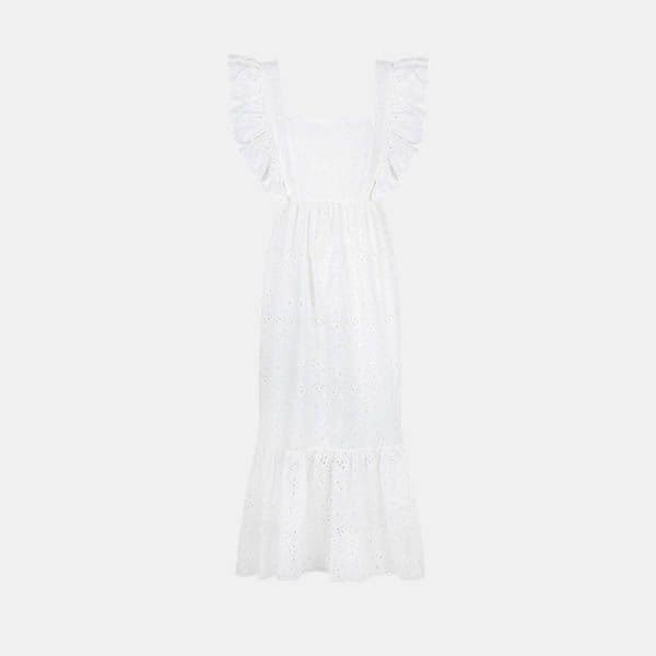 vestido blanco cortefiel