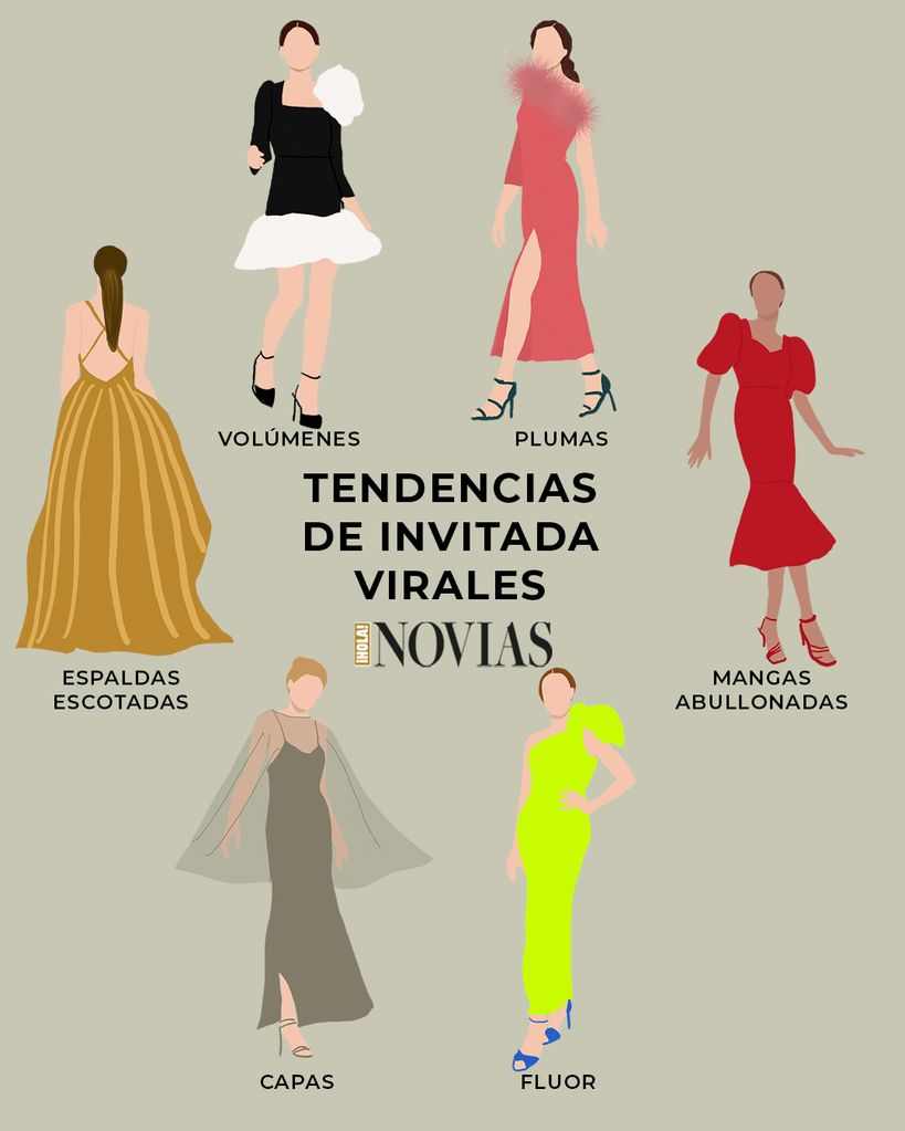 Tendencias en looks de invitadas 2023