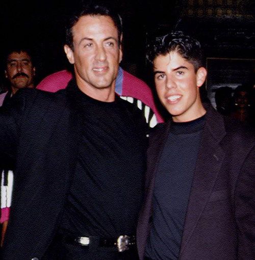 Imagen de archivo de Sylvester Stallone con su hijo, Sage, en un estreno