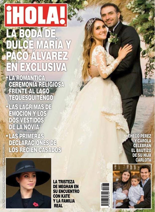 Dulce María y Paco Álvarez el día de su boda