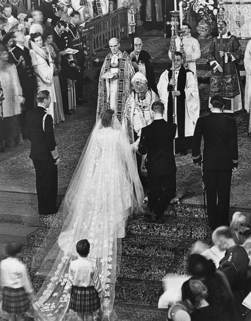 Isabel II el día de su boda