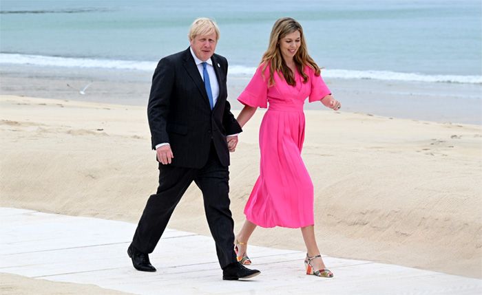 Boris Johnson y Carrie Symonds