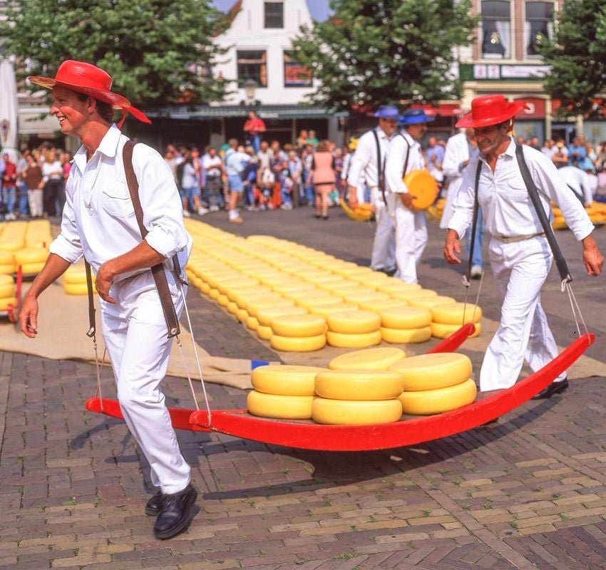 Mercado de queso de Gouda, Países Bajos