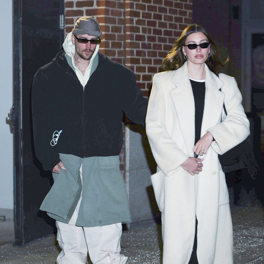 Justin Bieber and Hailey Bieber are seen on February 05, 2025 in New York City.  (Photo by XNY/Star Max/GC Images)