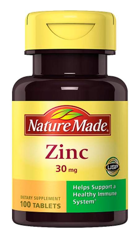 nature made zinc 30 mg dietary supplement tablets