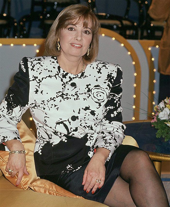 María Teresa Campos en un programa de televisión en 1990