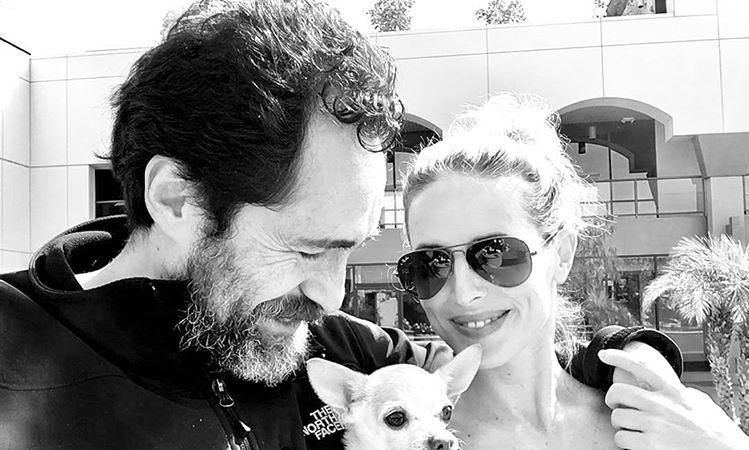 Demian Bichir y su esposa