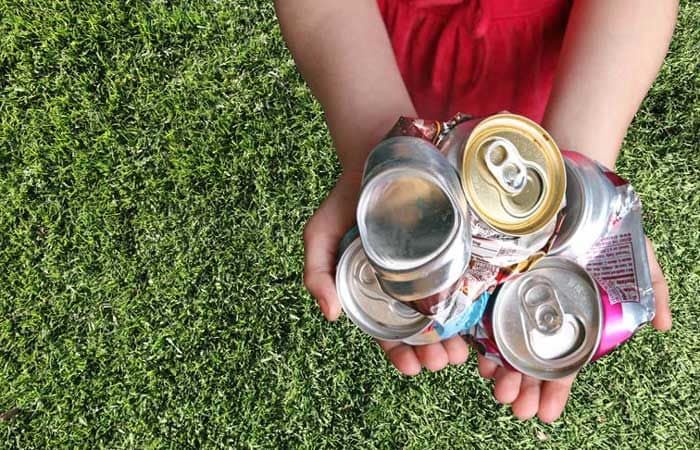 Latas para reciclar