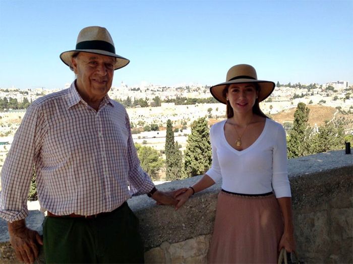 Tamara Falcó con su padre en Jerusalén