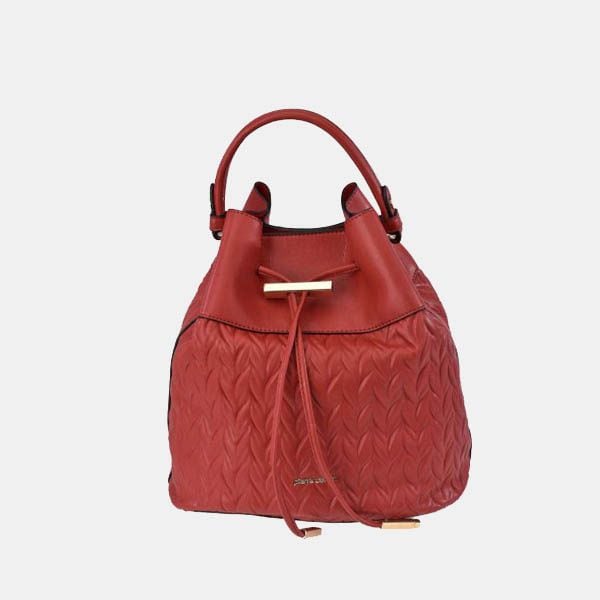 bolso bucket rojo