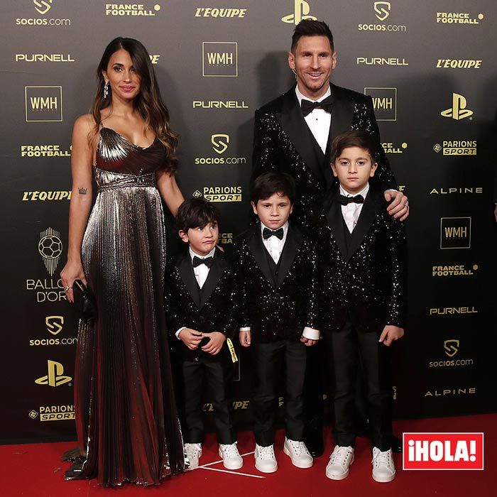 leo messi con antonela y sus hijos