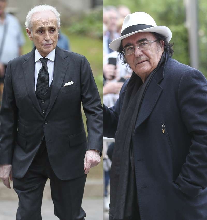 Josep Carreras y Albano en el funeral de Montserrat Caballé