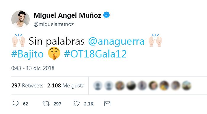 Ana Guerra deja sin palabras a Miguel Ángel Muñoz