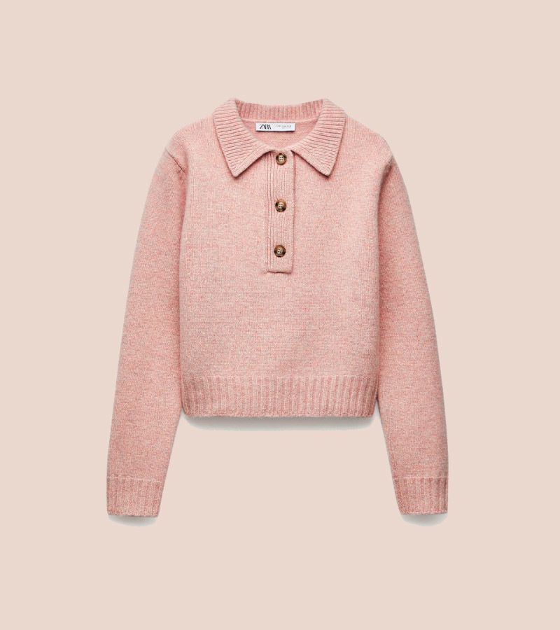 zara polo rosa