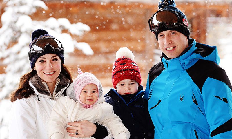 los duques de cambridge y sus hijos en los alpes franceses