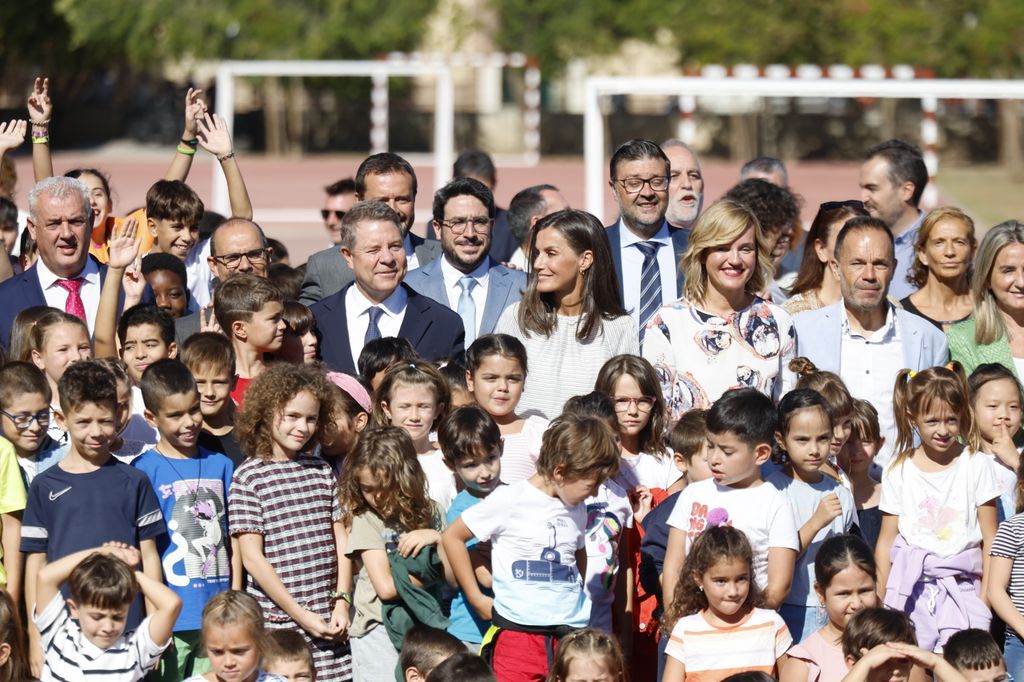 La reina Letizia durante la apertura del curso escolar 2024/2025 en  Azuqueca de Henares (Guadalajara) 11 de septiembre de 2024