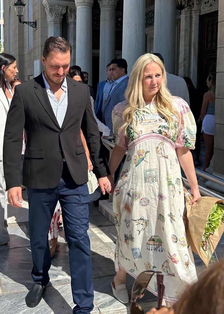 Alexia of Greece and her daughters accompany Princess Theodora to visit the Cathedral where she will get married this Saturday