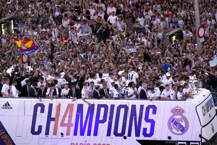 El Real Madrid celebra la Champions