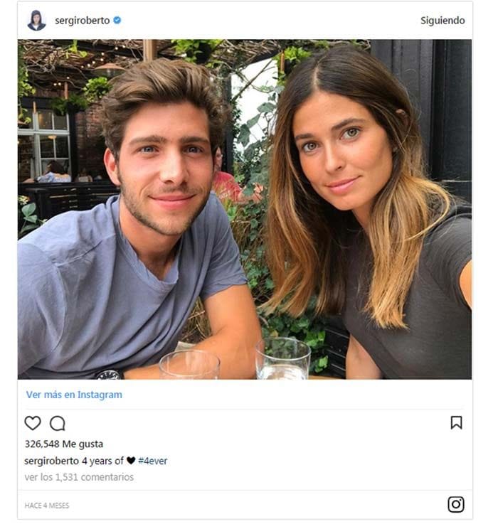 Sergi Roberto y Coral Simanovich