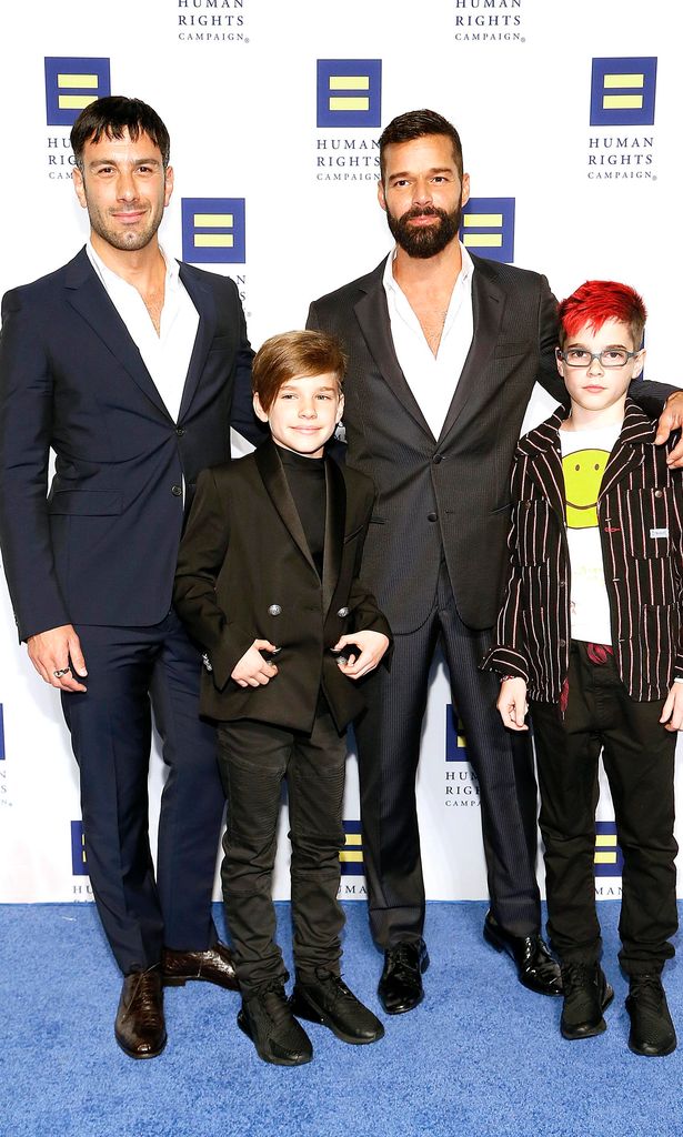 Ricky Martin, Jwan Yosef, sons Valentino and Matteo