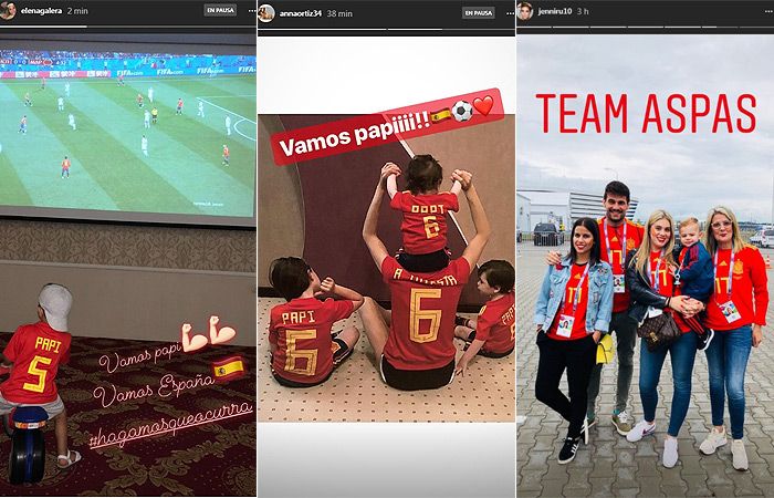 Las WAGs animan a España en el partido contra Marruecos