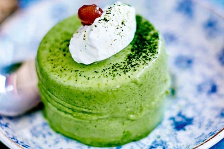 flan te matcha