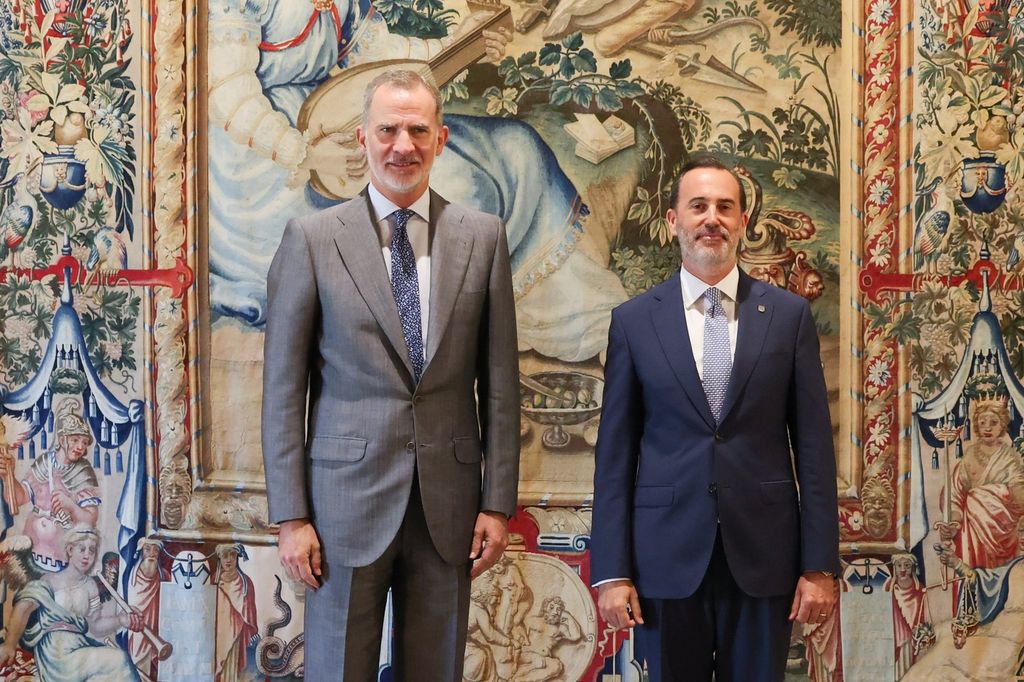 El Rey recibió a D. Gabriel Le Senne i Presedo, presidente del Parlamento de las Illes Balears, en el Palacio Real de La Almudaina el 24 de julio de 2024