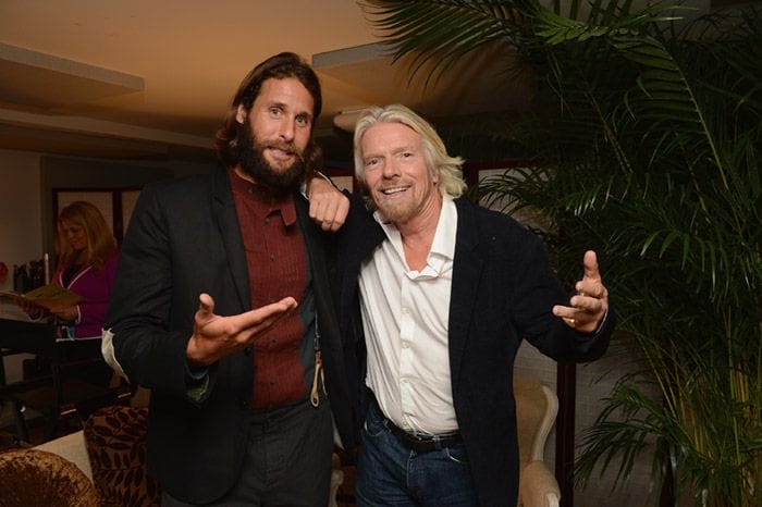 David Mayer de Rothschild junto a Richard Branson