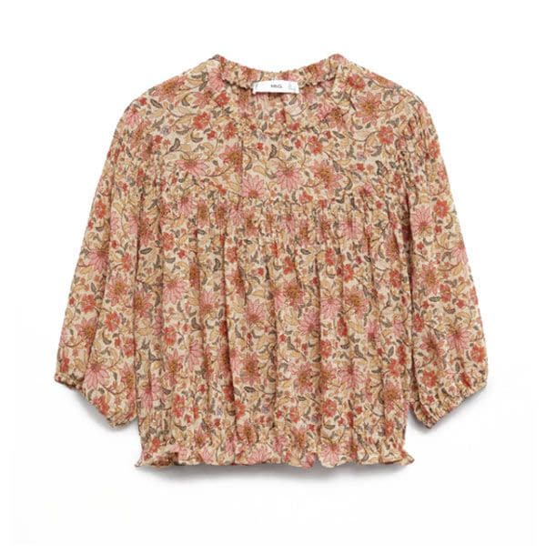 blusa mango flores