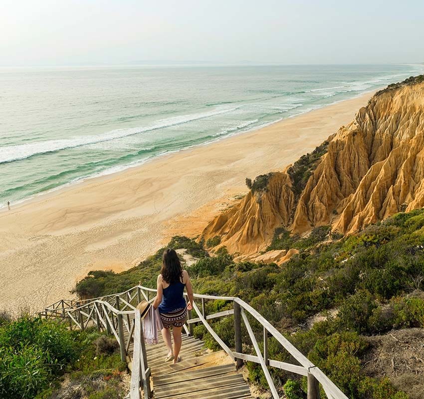 Acceso a las inmensas playas de Comporta, Portugal