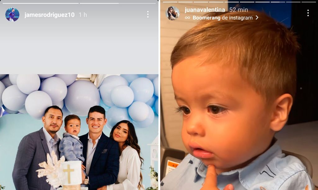 james rodr guez en el bautizo de su hijo samuel