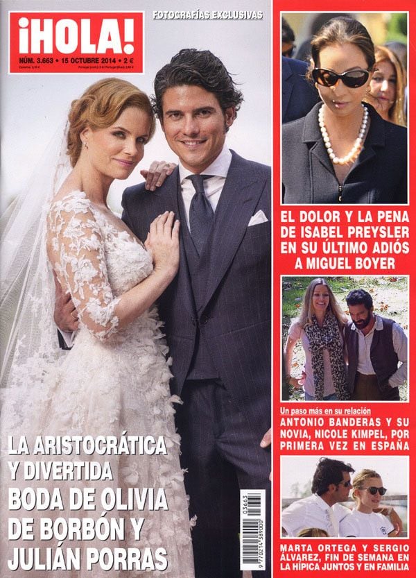 La boda se celebró el 4 de octubre de 2014 en Marbella, una ciudad muy especial para Olivia. "Mis padres se conocieron en Marbella y Julián y yo también nos conocimos en Marbella. Estoy muy ligada a la ciudad", reveló
