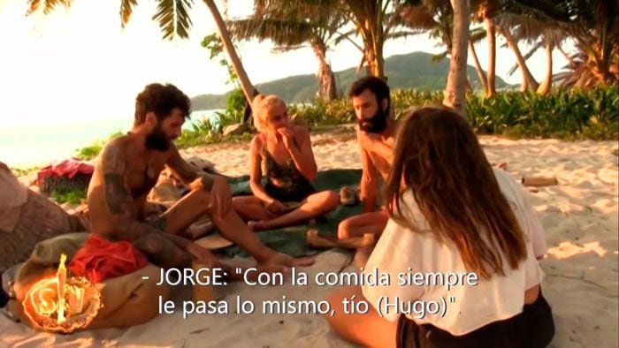 Rocío Flores, Albert Barranco, Jorge Pérez y Ana María Aldón en 'Supervivientes'