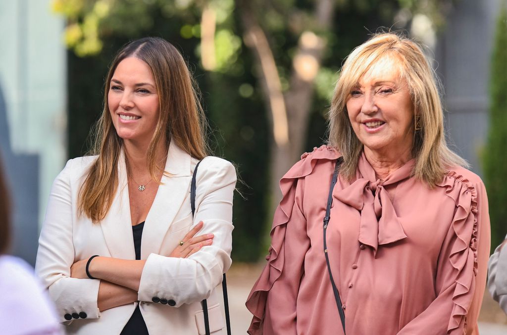 Helen Lindes en el homenaje que recibió Rudy Fernández en su colegio, 
el Sant Josep Obrer, donde dio sus primeros pasos en el mundo del baloncesto. 20 de octubre de 2024 en Palma de Mallorca