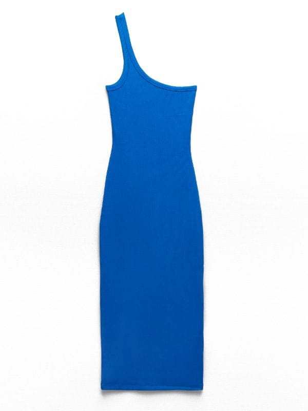 vestido azul zara