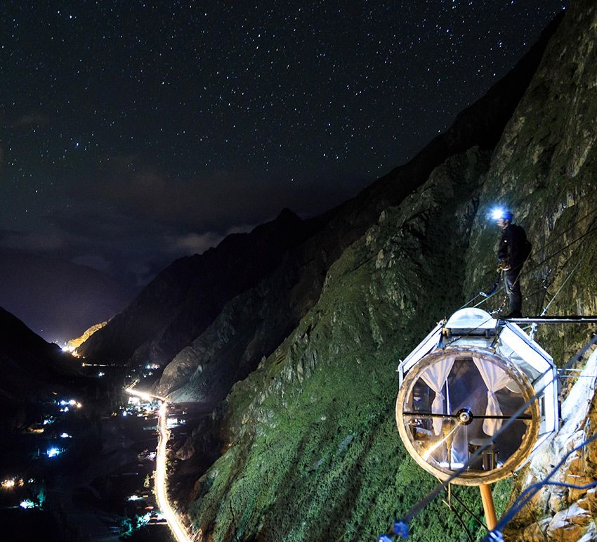 Cápsulas con vistas nocturnas