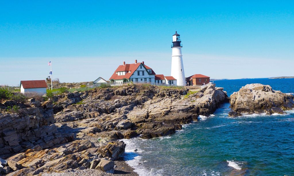 Portland Head Lighthouse, Cape Elizabeth at Maine,USA