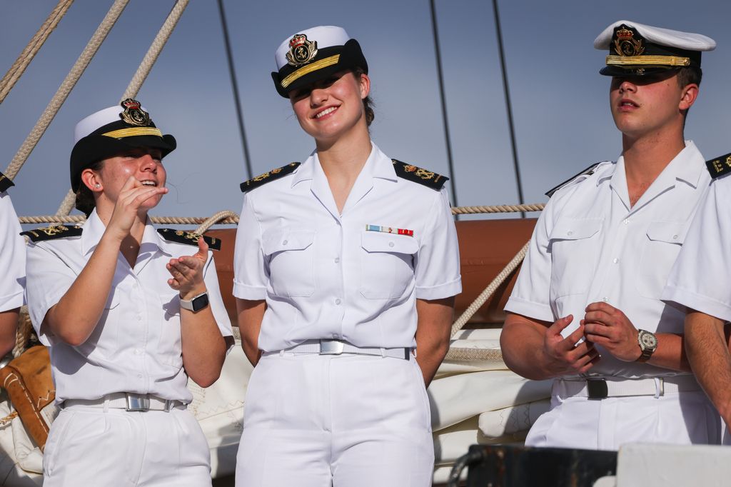 La Princesa Leonor de Borbón se despide de Las Palmas de Gran Canaria a bordo del Juan Sebastian Elcano 