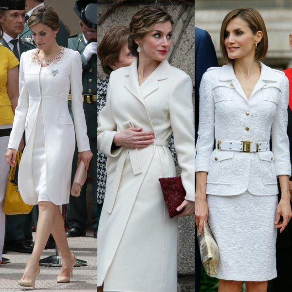 El blanco royal no es una sombra de blanco 'oficial', aunque podría serlo: de todas las royals europeas, la Reina Doña Letizia es la que más partido ha sabido sacarle a la tendencia del winter white.
