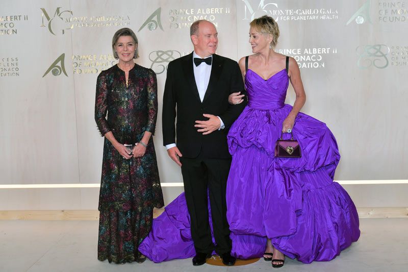 Sharon Stone, el príncipe Alberto y la princesa Carolina