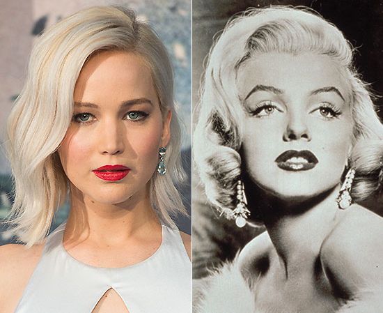 Su melena rubio platino, su mirada inocente, sus labios rojos... Jennifer Lawrence encarnaba a la perfección a una Marylin actualizada gracias al beauty look elegido para la ocasión.
