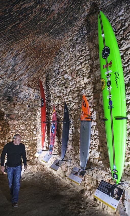 Museo de tablas de surf en el faro de Nazaré