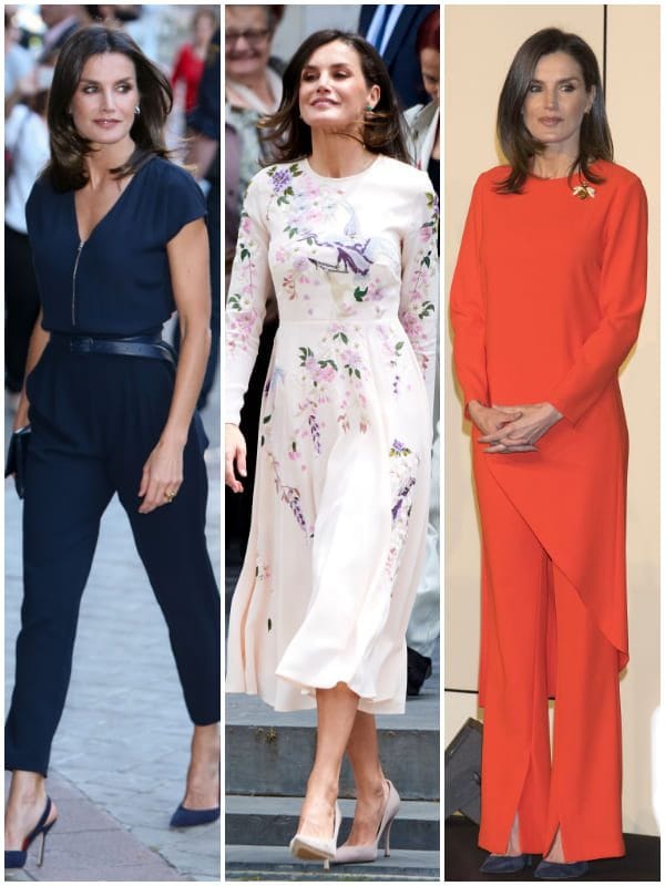 collage reina Letizia  marcas low cost