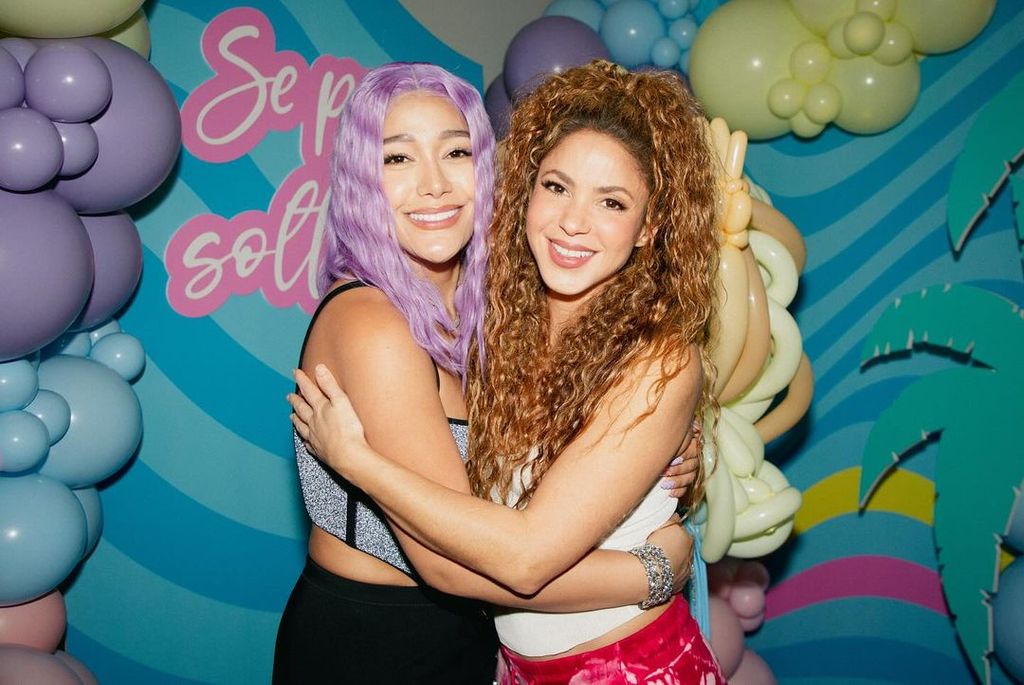 Shakira y Fariana en la fiesta de lanzamiento de Soltera, single de Shakira, octubre 2024